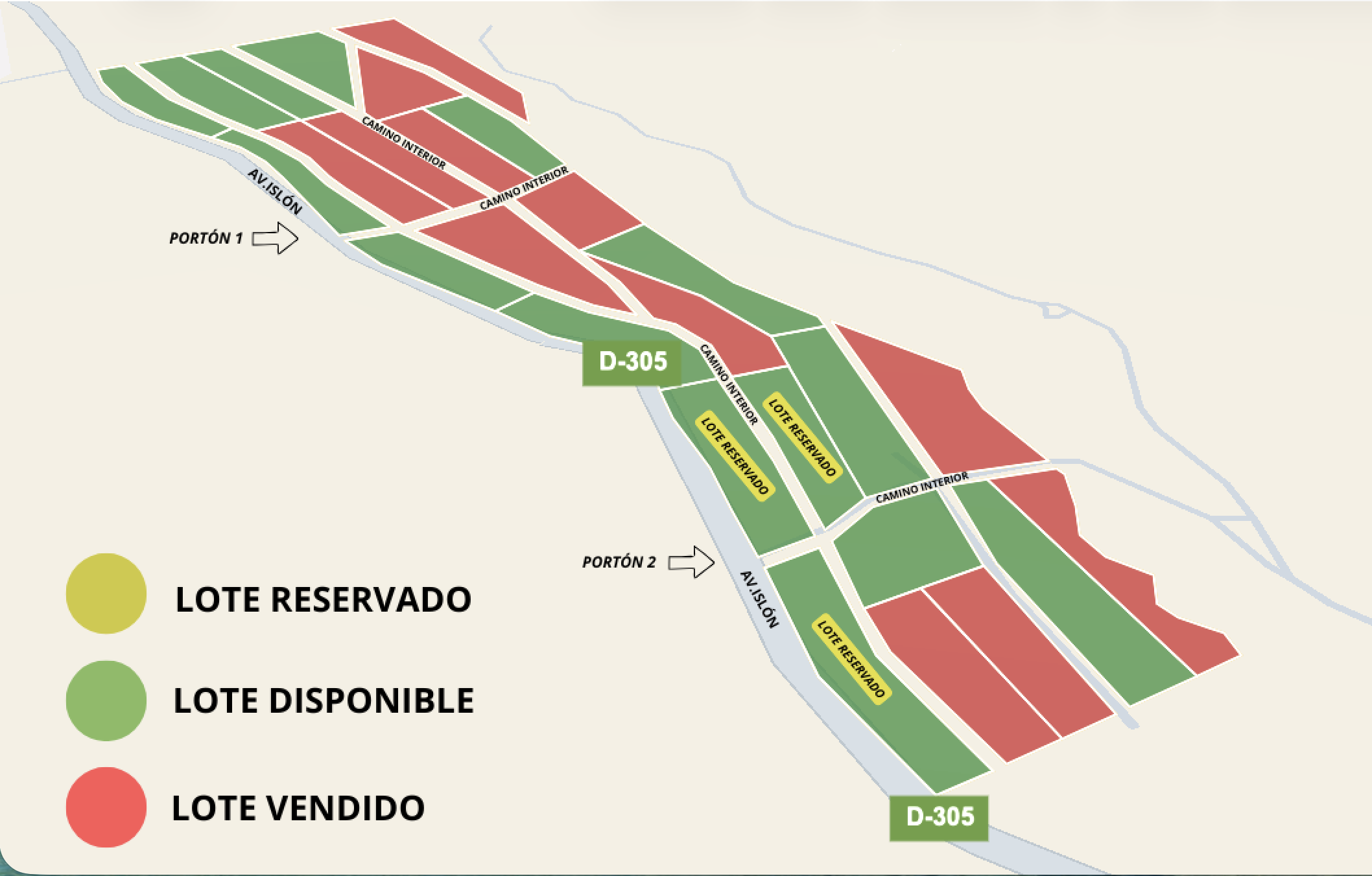 Plano Loteo Las Rojas